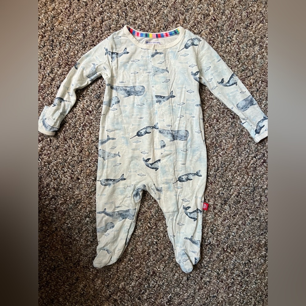 Whale Print Kids One Piece